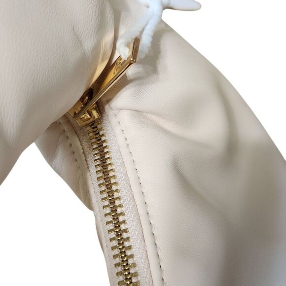 Melie Bianco Alexandra Top Handle Bag in Cream Vegan Leather Handbag Purse New - Picture 4 of 9